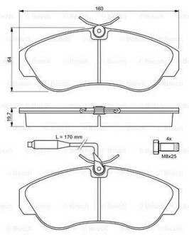 Фото 8 - Гальмівні колодки BOSCH 0 986 424 031 (0986424031)