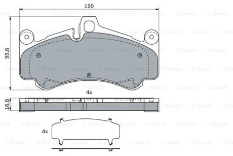 Klocki ham.przod - (99635194800, 98035193900, 99735194700) BOSCH 0986424067