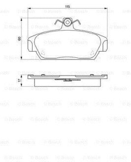 Комплект тормозных колодок, дисковый тормоз - (sem100020) BOSCH 0 986 424 092