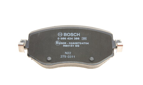Фото 3 - Тормозные колодки BOSCH 0 986 424 386 (0986424386)
