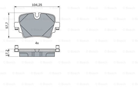 Комплект гальмівних колодок - BOSCH 0986424623