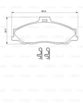 Гальмівні колодки, дискові - (uhy13323zb, uhy13323zd, uhy13323ze) BOSCH 0986424720