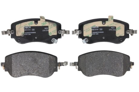 Комплект гальмівних колодок передн ABARTH 500E FIAT 500, 500E, TIPO 1.0-Electric 09.12- - ((77368941)) BOSCH 0986460015