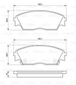 Фото 8 - Гальмівні колодки BOSCH 0986460972