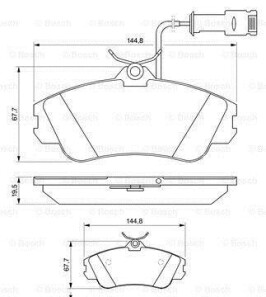 Комплект тормозных колодок, дисковый тормоз - BOSCH 0986461115