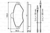 Колодки гальмівні (передні) Citroen Xantia 93-03 (+ датчики) - (rp425114, 95667786, 95667785) BOSCH 0 986 461 757 (фото 8)