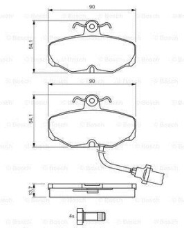 Комплект тормозных колодок, дисковый тормоз - BOSCH 0 986 469 820