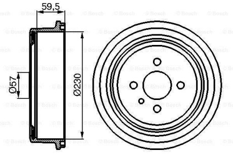 Тормозной барабан - BOSCH 0 986 477 022