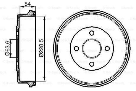 Тормозной барабан - BOSCH 0 986 477 051