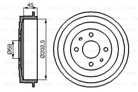 Гальмівний барабан - BOSCH 0 986 477 109