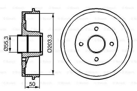 Тормозной барабан - (7700840711, 77OO84O711) BOSCH 0 986 477 121