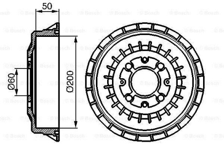 Тормозной барабан - BOSCH 0 986 477 146