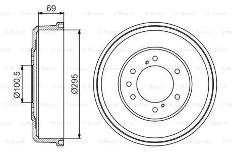 Тормозной барабан - BOSCH 0986477165