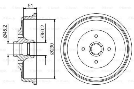 Тормозный барабан - BOSCH 0 986 477 178