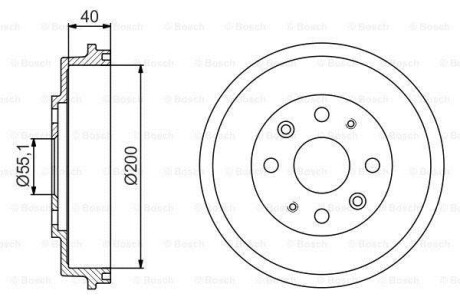 Тормозный барабан - BOSCH 0 986 477 191