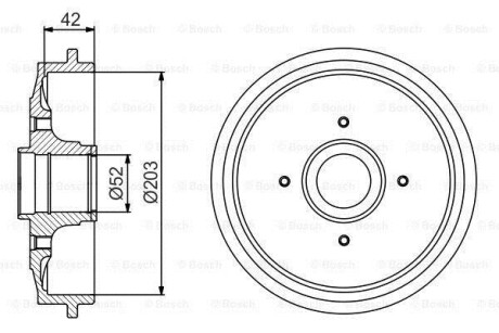 Тормозной барабан - BOSCH 0 986 477 201