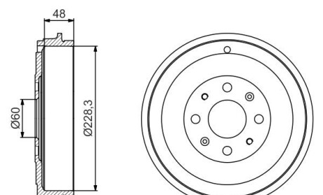 Фото 8 - Гальмівний барабан BOSCH 0 986 477 208 (0986477208)