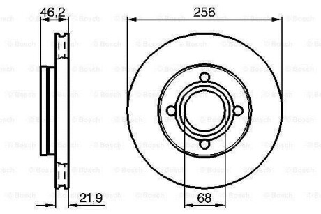 Тормозной диск - (443615301B, 431615301A, 443615301A) BOSCH 0 986 478 018