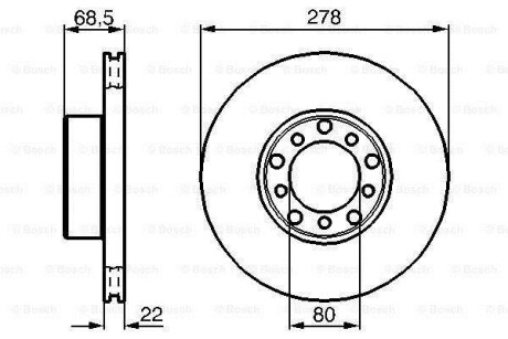 Тормозной диск - BOSCH 0 986 478 061