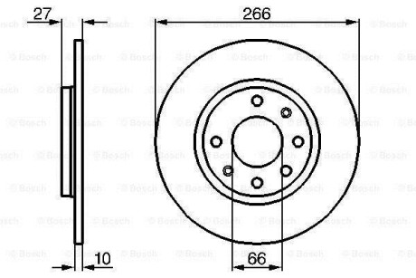 Тормозной диск - (95661746, 96027199, 95575080RP) BOSCH 0 986 478 090