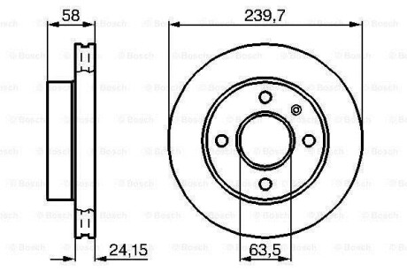 Тормозной диск - (6158204, 6158211, 6158202) BOSCH 0 986 478 148