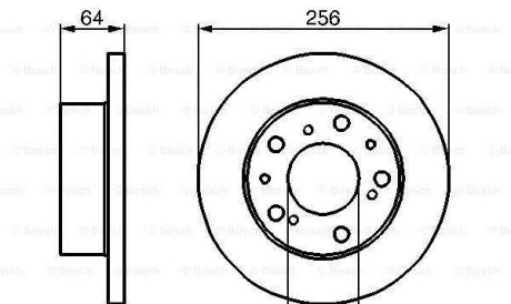 Тормозной диск - (zf07531819, 93500520, 7568440) BOSCH 0986478200