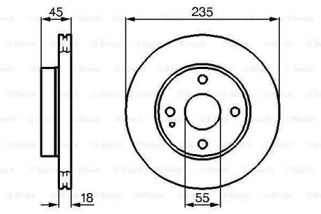 Тормозной диск - (b5Y23325XC, NA013325X, NA013325XA) BOSCH 0 986 478 241