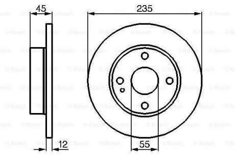Тормозной диск - (db0y33251b, db0y33251c, db0y33251) BOSCH 0 986 478 252
