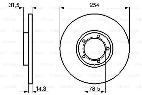 Тормозной диск - (5022676, 6166055) BOSCH 0 986 478 345