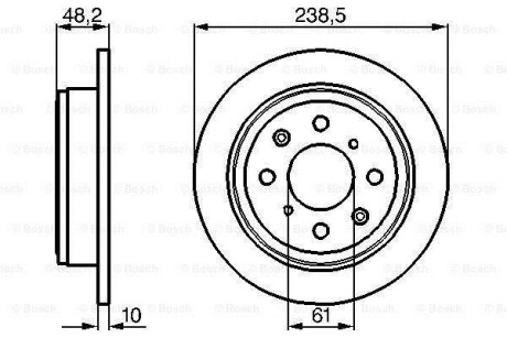 Тормозной диск - (42510SE0000, 42510SE0010, 42510SH3000) BOSCH 0 986 478 350 (фото 1)