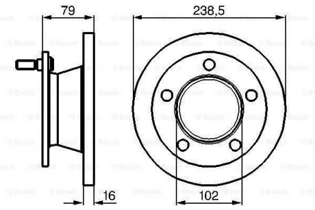 Тормозной диск - (08518110, A6314200372, A08518110) BOSCH 0 986 478 357