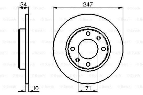 Гальмівний диск - (4246A1, 4246A2, 4246G9) BOSCH 0 986 478 359