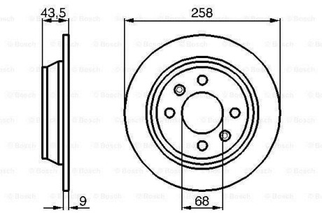 Тормозной диск - (8970717, 8951543, 08503710) BOSCH 0 986 478 374