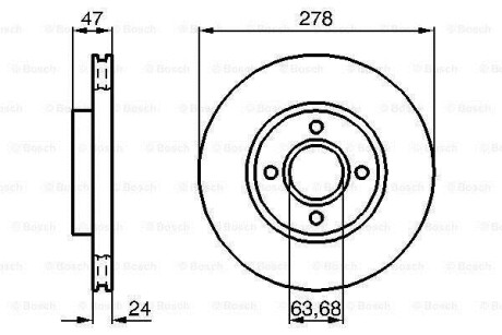 Тормозной диск - (4044278, 4056031, 4070864) BOSCH 0 986 478 427