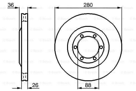 Тормозной диск - (569051, 569050, 569O5O) BOSCH 0 986 478 437