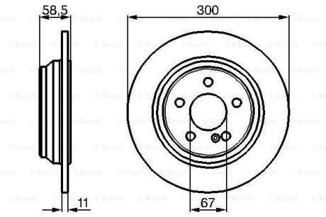 Тормозной диск - (2204230112, 220423011264, 22O423O112) BOSCH 0 986 478 472