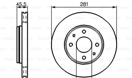 Фото 6 - Гальмівний диск BOSCH 0986478493