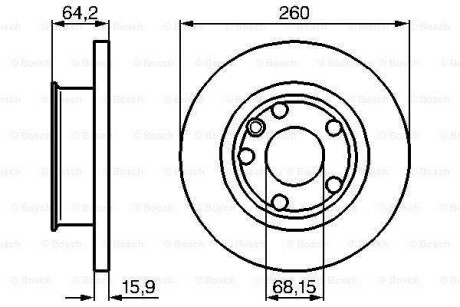 Тормозной диск - (701615301C, 95667810NFP, 230293) BOSCH 0 986 478 547