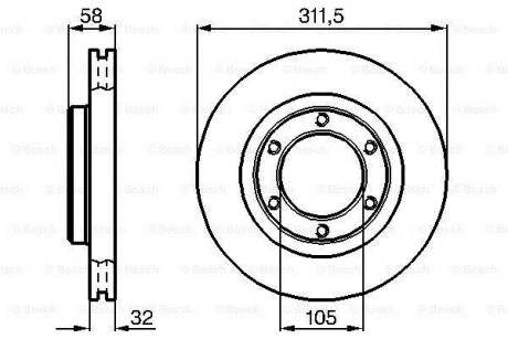 Тормозной диск - BOSCH 0 986 478 580