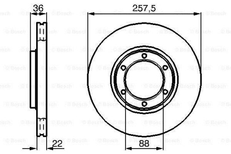 Тормозной диск - BOSCH 0 986 478 596