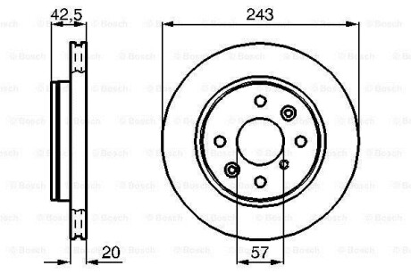 Тормозной диск - (0K20A33251A, K20133251D, 0K2A133251A) BOSCH 0 986 478 659