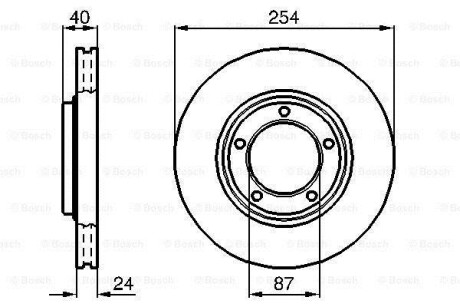 Тормозной диск - (581294A000) BOSCH 0 986 478 663