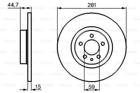 Тормозной диск - (60653487, 60658567, 60617106) BOSCH 0 986 478 668