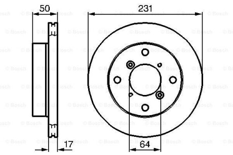 Тормозной диск - (5531160B20, 5531160B30, 5531180F00) BOSCH 0 986 478 721