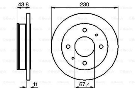 Тормозной диск - (5171202000, 5171202100, 08781110) BOSCH 0 986 478 727