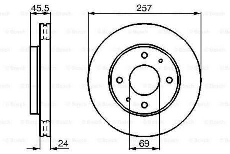 Тормозной диск - (517122D300, 517122D310, 517122D31O) BOSCH 0 986 478 774