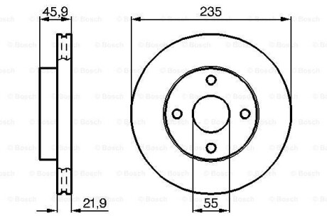 Тормозной диск - (bj0y3325x, br703325x, br703325xd) BOSCH 0 986 478 787