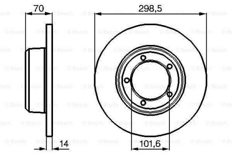 Тормозной диск - (lr017951) BOSCH 0 986 478 827