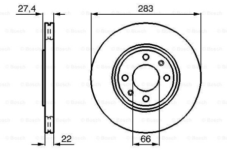 Тормозной диск - (4246T9, 4246V0, 4246V6) BOSCH 0 986 478 834