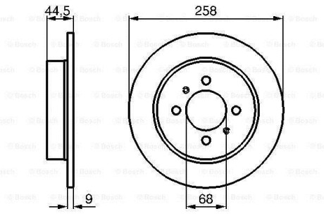 Тормозной диск - (4320654C00, 4320654C01) BOSCH 0 986 478 836